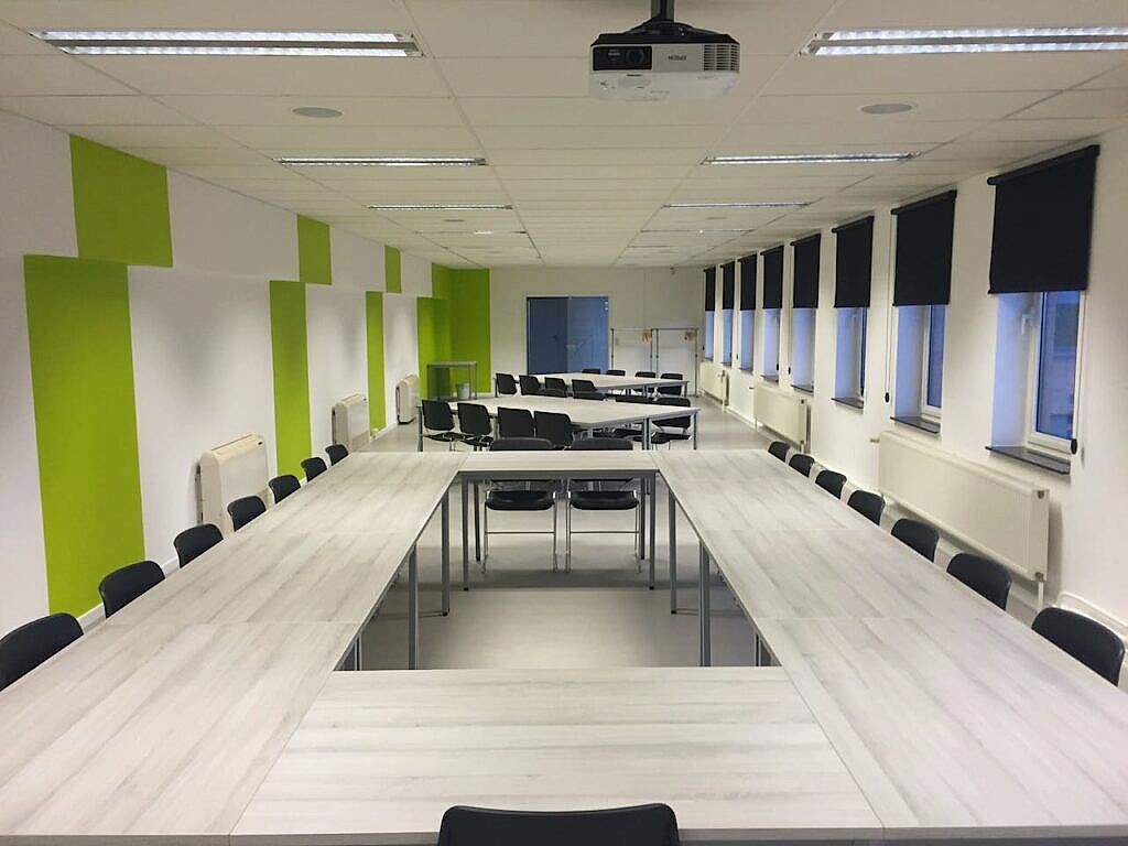 clean commercial workspace